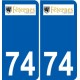 74 Faverges logo autocollant plaque stickers ville