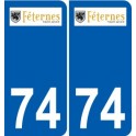 74 Faverges logo autocollant plaque stickers ville