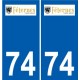 74 Faverges logo sticker plate stickers city