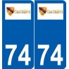 74 Faverges logo autocollant plaque stickers ville