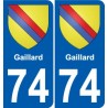 74 Faverges coat of arms sticker plate stickers city