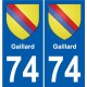 74 Faverges coat of arms sticker plate stickers city