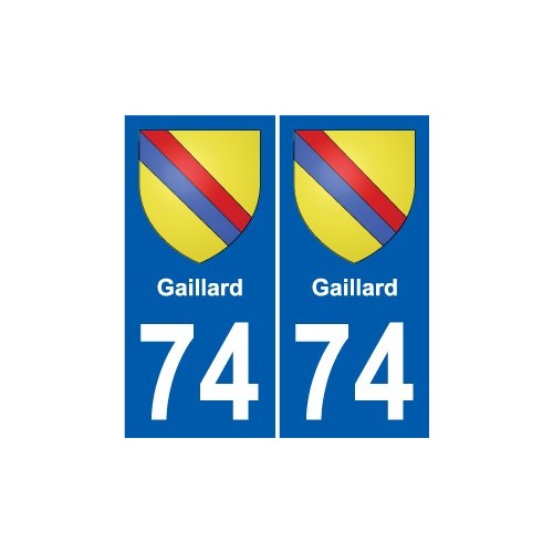 74 Faverges escudo de armas de la etiqueta engomada de la placa de pegatinas de la ciudad