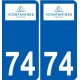 74 Faverges logo sticker plate stickers city