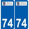 74 Faverges logo aufkleber typenschild aufkleber stadt