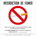 Interdiction de fumer autocollant sticker adhesif