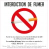 Interdiction de fumer autocollant sticker adhesif