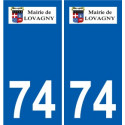 74 Faverges logotipo de la etiqueta engomada de la placa de pegatinas de la ciudad