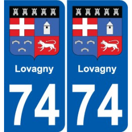 74 Faverges escudo de armas de la etiqueta engomada de la placa de pegatinas de la ciudad