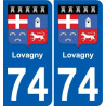 74 Faverges stemma adesivo piastra adesivi città