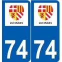 74 Faverges logo autocollant plaque stickers ville