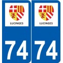 74 Faverges logo sticker plate stickers city