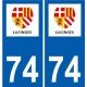 74 Faverges logo aufkleber typenschild aufkleber stadt