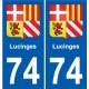 74 Faverges coat of arms sticker plate stickers city