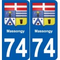 74 Faverges coat of arms sticker plate stickers city