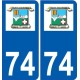 74 Faverges logo autocollant plaque stickers ville