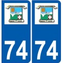 74 Faverges logo sticker plate stickers city