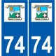 74 Faverges logo aufkleber typenschild aufkleber stadt