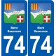 74 Faverges coat of arms sticker plate stickers city