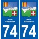 74 Faverges blason autocollant plaque stickers ville
