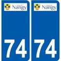 74 Faverges logo autocollant plaque stickers ville