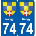 74 Faverges coat of arms sticker plate stickers city