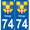 74 Faverges wappen aufkleber typenschild aufkleber stadt