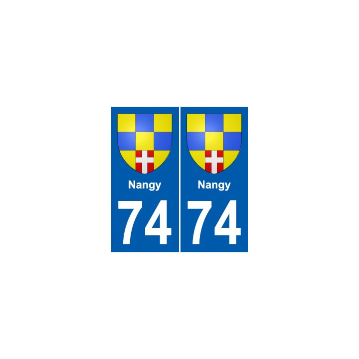74 Faverges escudo de armas de la etiqueta engomada de la placa de pegatinas de la ciudad