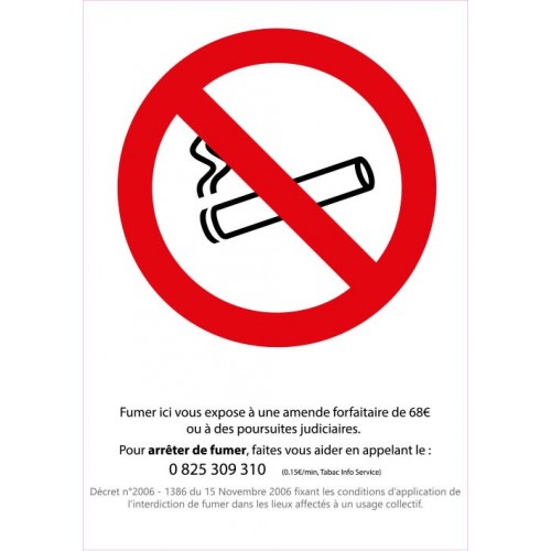 Interdiction de fumer 03 autocollant sticker adhesif