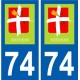 74 Faverges logo sticker plate stickers city