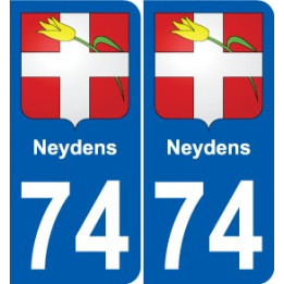 74 Faverges escudo de armas de la etiqueta engomada de la placa de pegatinas de la ciudad