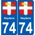 74 Faverges blason autocollant plaque stickers ville