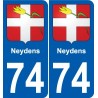 74 Faverges coat of arms sticker plate stickers city