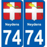 74 Faverges stemma adesivo piastra adesivi città