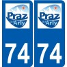 74 Faverges logo autocollant plaque stickers ville