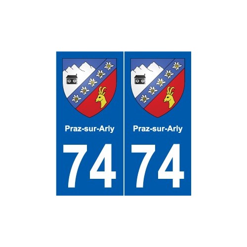 74 Faverges escudo de armas de la etiqueta engomada de la placa de pegatinas de la ciudad