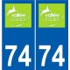 74 Faverges logo autocollant plaque stickers ville