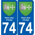 74 Faverges blason autocollant plaque stickers ville