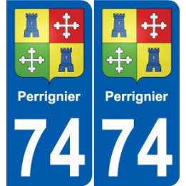 74 Faverges escudo de armas de la etiqueta engomada de la placa de pegatinas de la ciudad