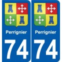 74 Faverges blason autocollant plaque stickers ville