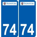 74 Faverges logo autocollant plaque stickers ville