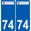 74 Faverges logo sticker plate stickers city