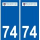 74 Faverges logo adesivo piastra adesivi città