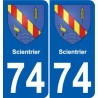 74 Faverges logo adesivo piastra adesivi città