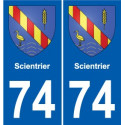74 Faverges logo adesivo piastra adesivi città