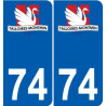74 Faverges stemma adesivo piastra adesivi città