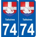 74 Faverges coat of arms sticker plate stickers city