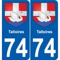 74 Faverges coat of arms sticker plate stickers city