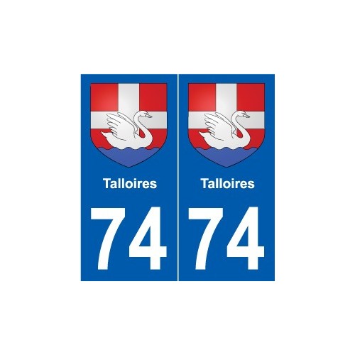 74 Faverges stemma adesivo piastra adesivi città