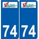 74 Faverges logo autocollant plaque stickers ville